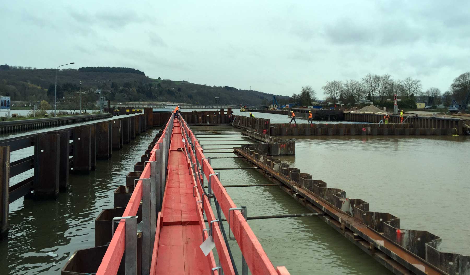 Thanks to the additional chamber, future repair works won’t interrupt Moselle River’s traffic.   Credits: CEMEX Deutschland AG